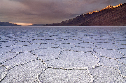 Badwater Basin in late afternoon